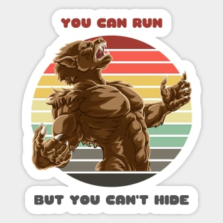 Sunset Werewolf / You Can Run But You Can't Hide Sticker